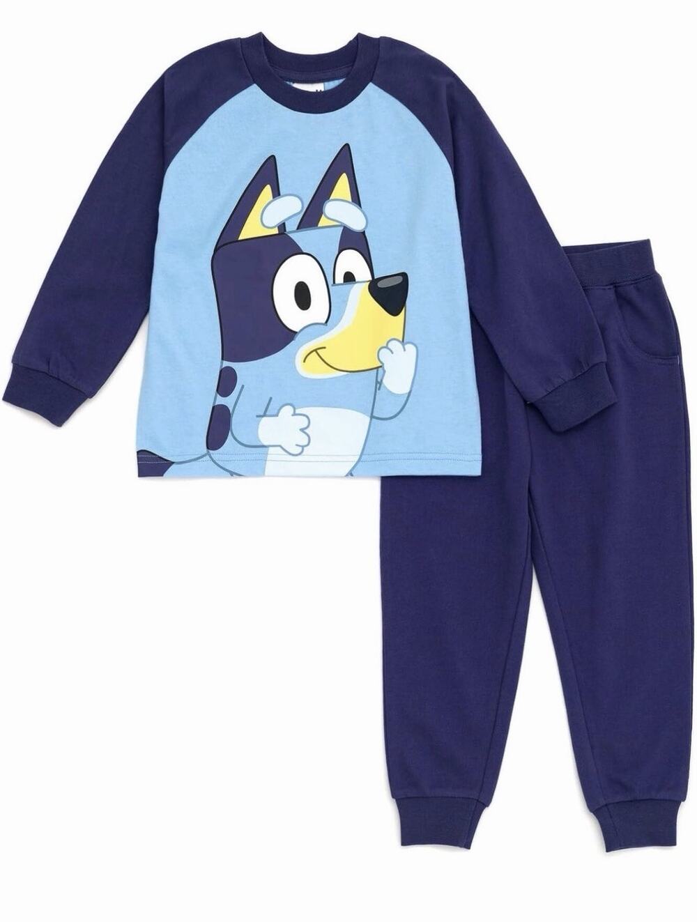 Bluey Little Boys T-Shirt and Jogger French Terry Pants Outfit Set 7-8